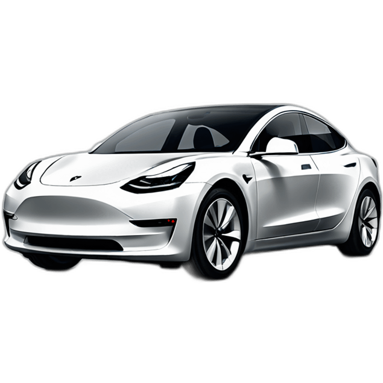 Tesla model 3 car emoji