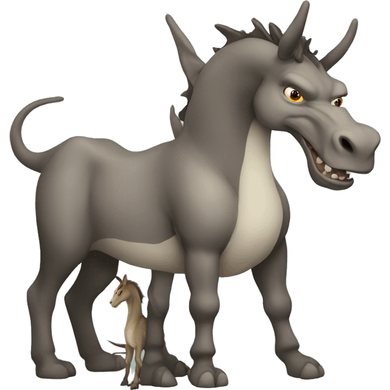 A dragon, with a donkey emoji