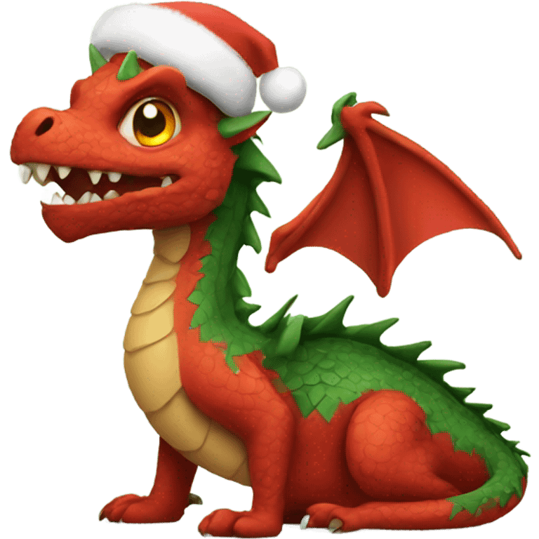 Christmas dragon emoji