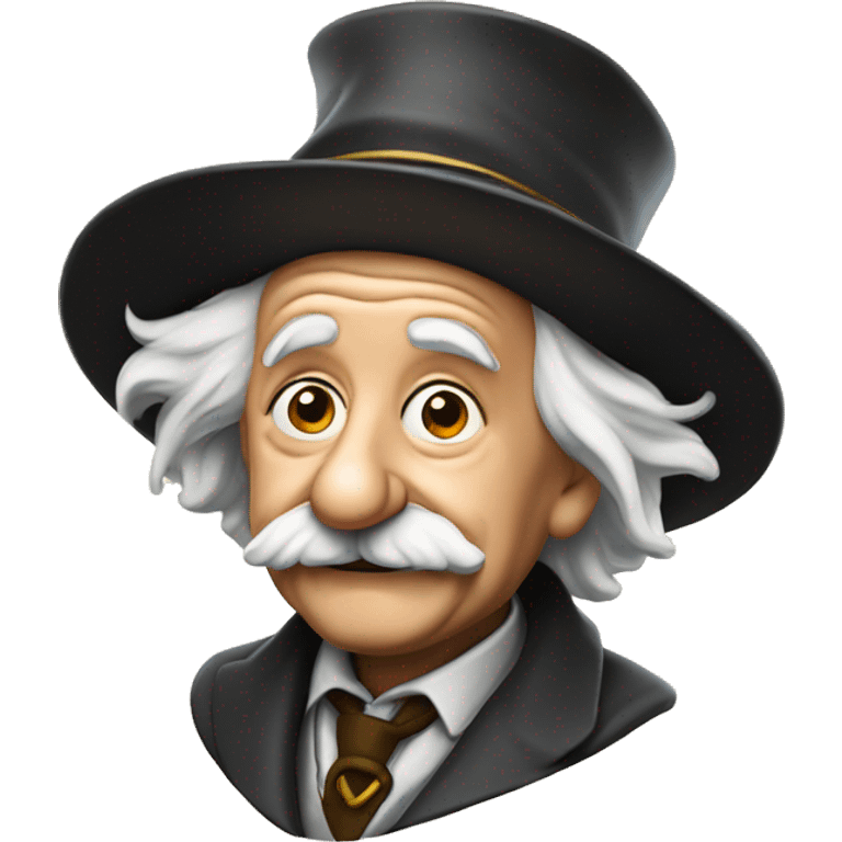 Albert Einstein in a wizard's hat emoji