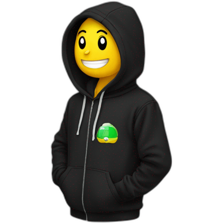 driving school hoodie black emoji