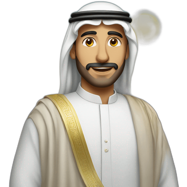 a man from saudi arabia, with a sky background emoji