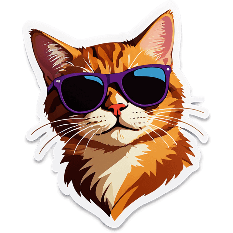 Cat with sunglasses emoji