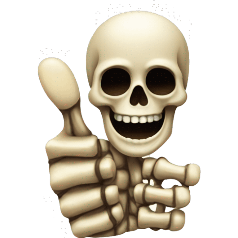 thumbs up, skeleton hand emoji