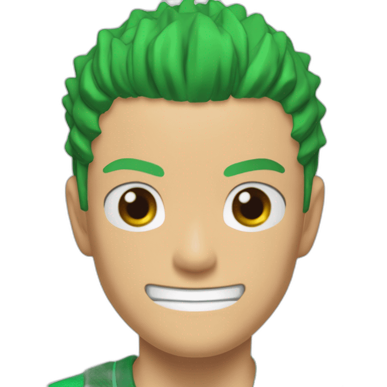 rononoa zoro de one piece qui porte le maillot de foot de l'Algérie emoji