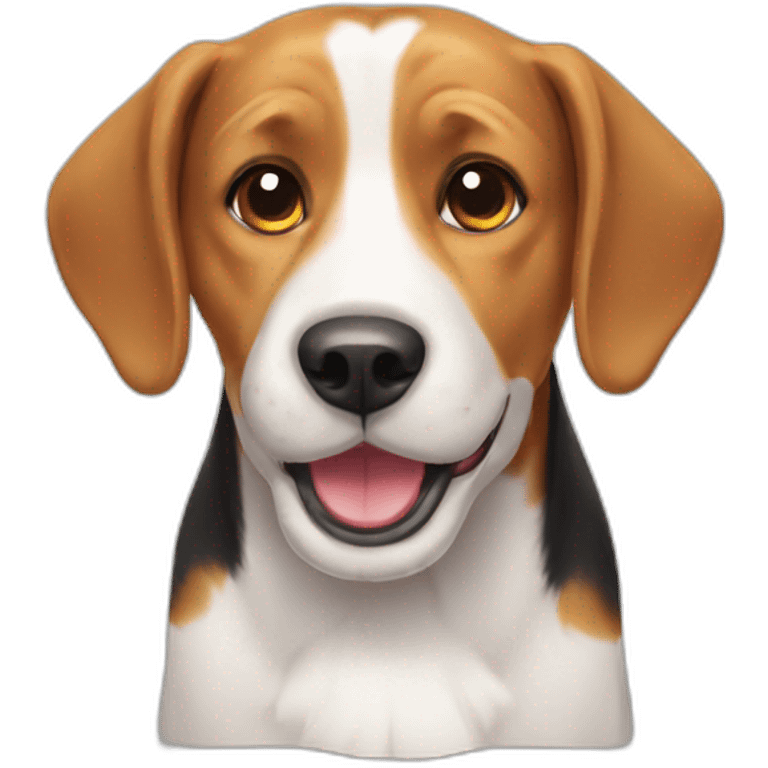 Happy beagle dog emoji