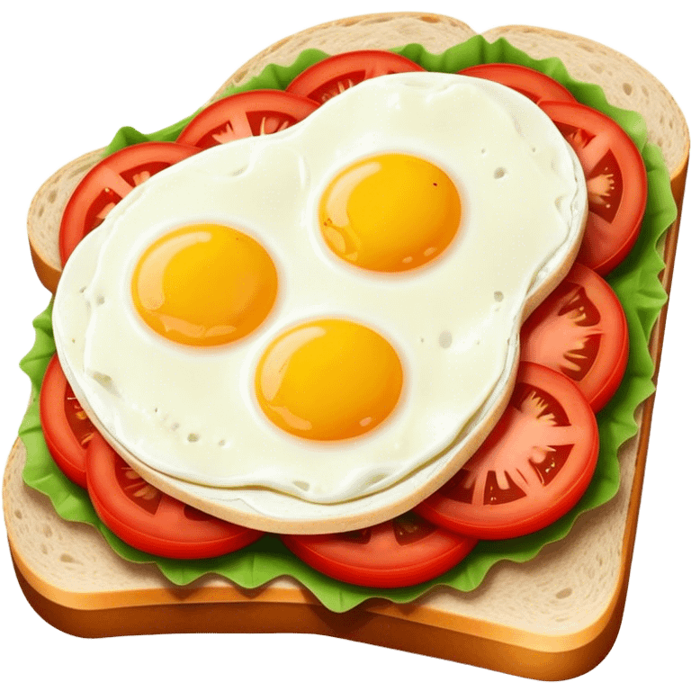 Sandwich with egg and tomatoes  emoji