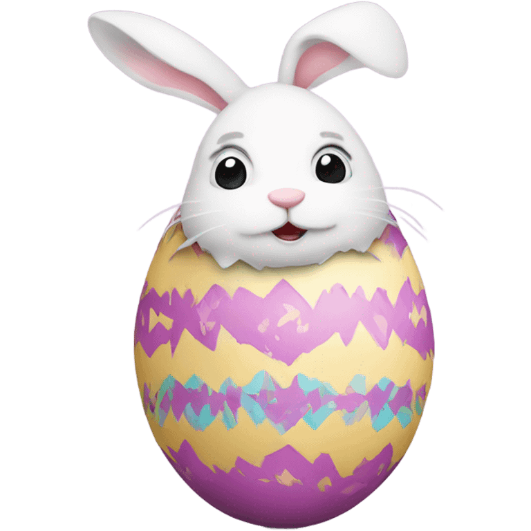 easter egg with a bunny all in Easter theme emoji