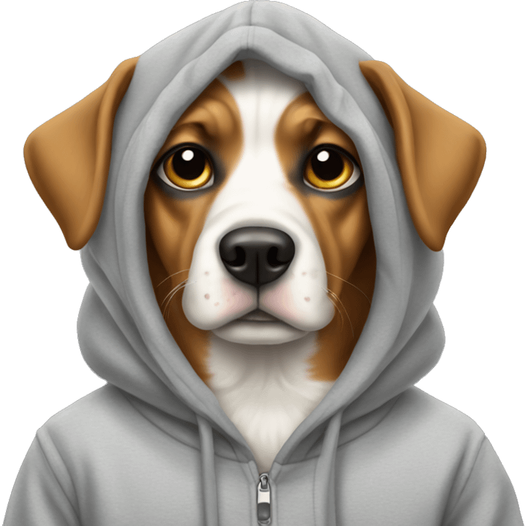 Dog in a hoodie emoji