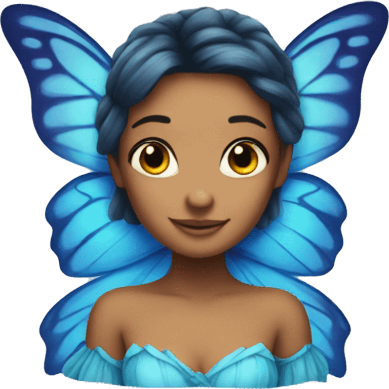 butterfly with blue wings fairy emoji