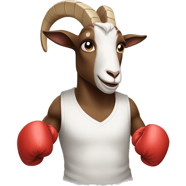 a goat with boxing gloves emoji