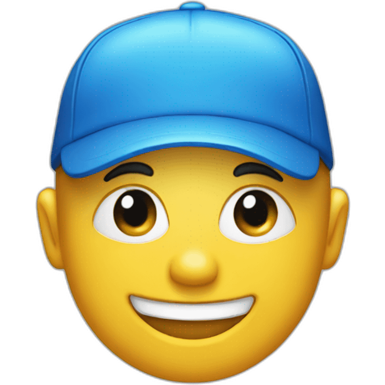 smiling face with a blue cap emoji