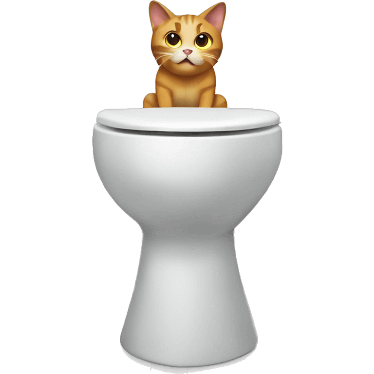 Cat Pooping on toilet  emoji