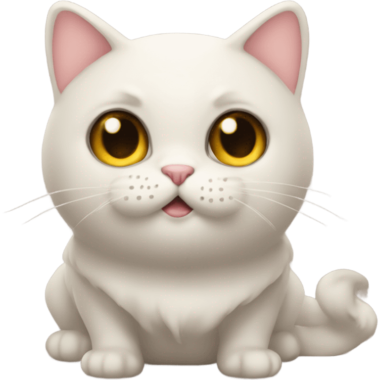 Chat cute avec couver emoji