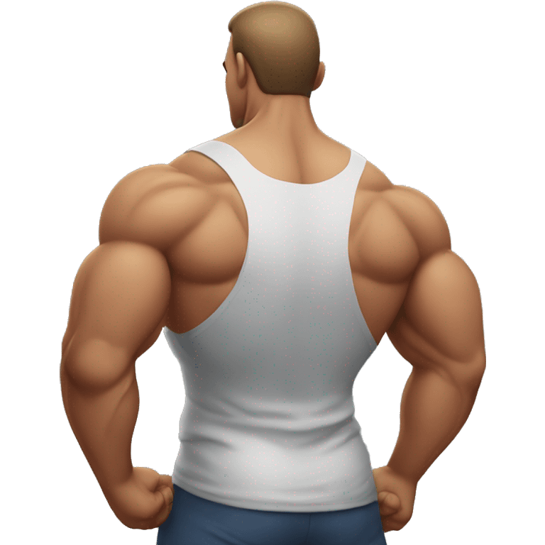 muscle man back emoji