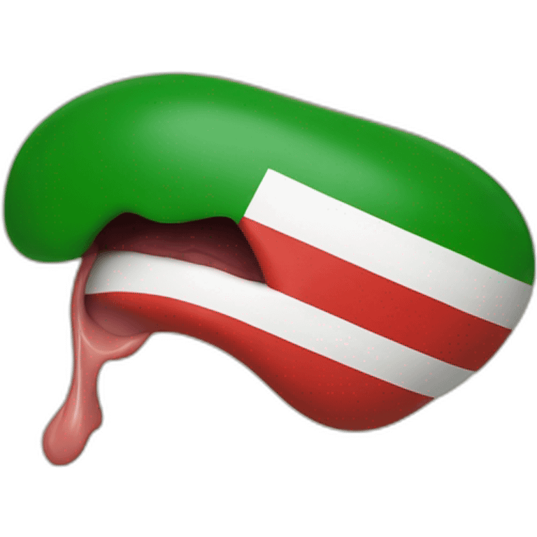 tongue in italian flag colours emoji