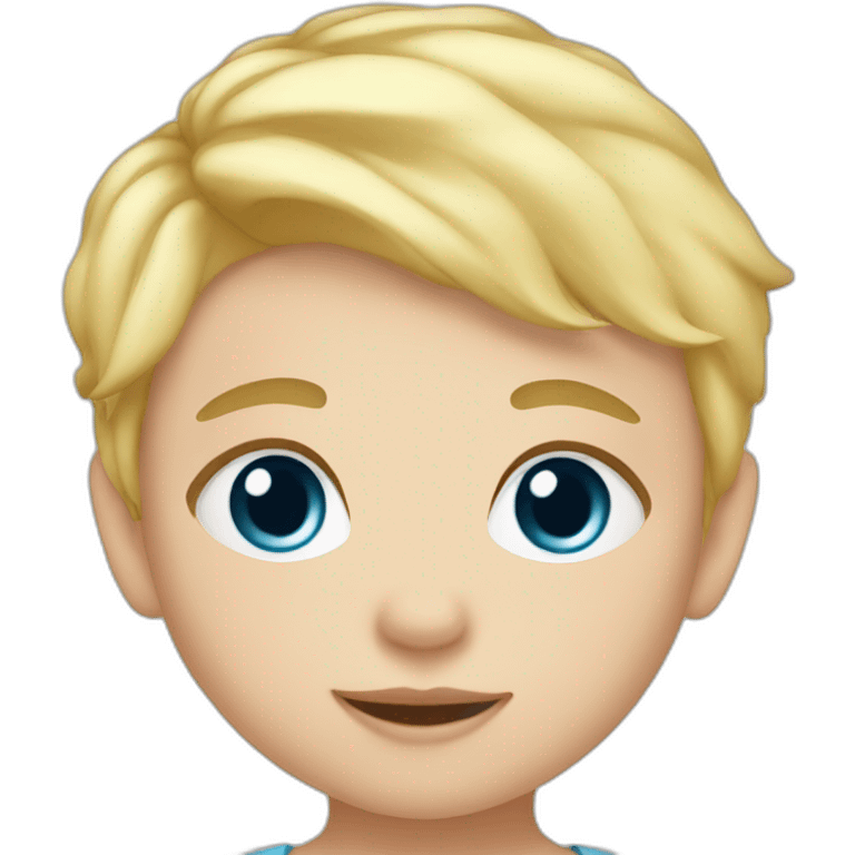 baby with blond hair and blue eyes  emoji