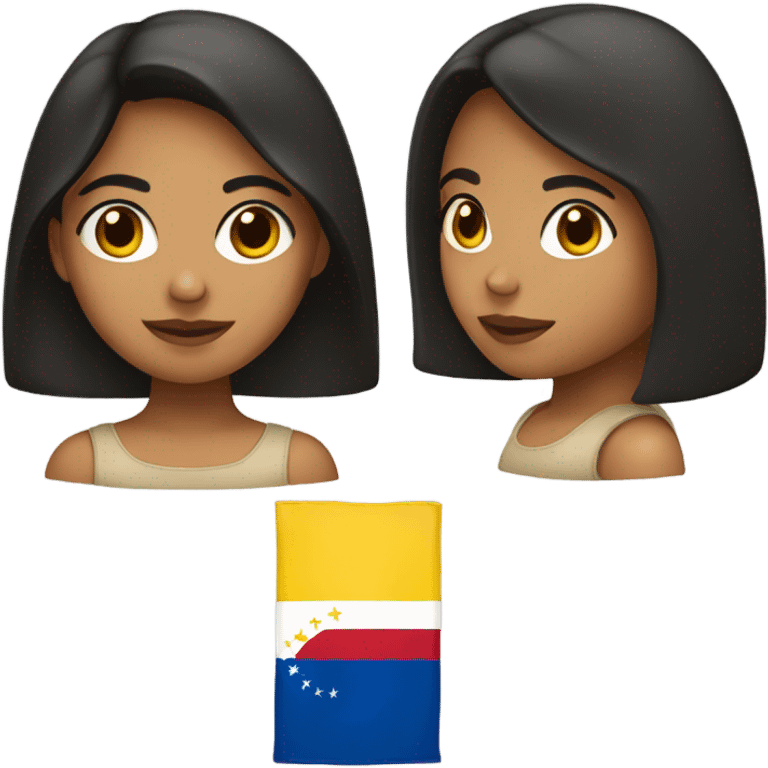 A venezuelan girl with an areoa emoji