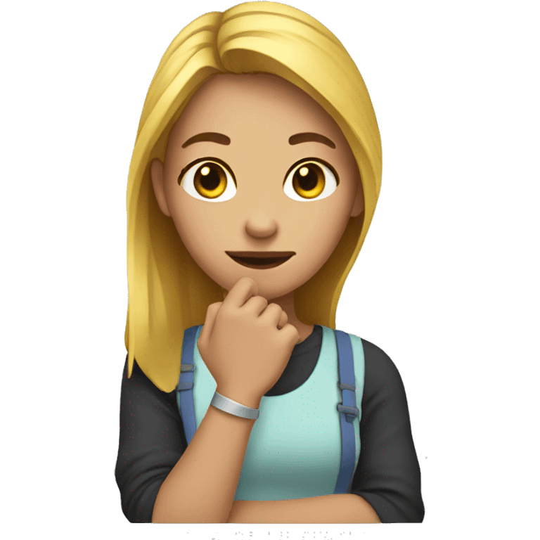 Girl with broken hand  emoji