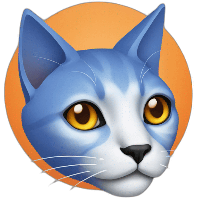 Cat orange logo geometry emoji