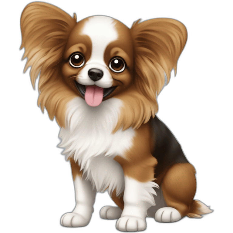 Bébé epagneul papillon emoji