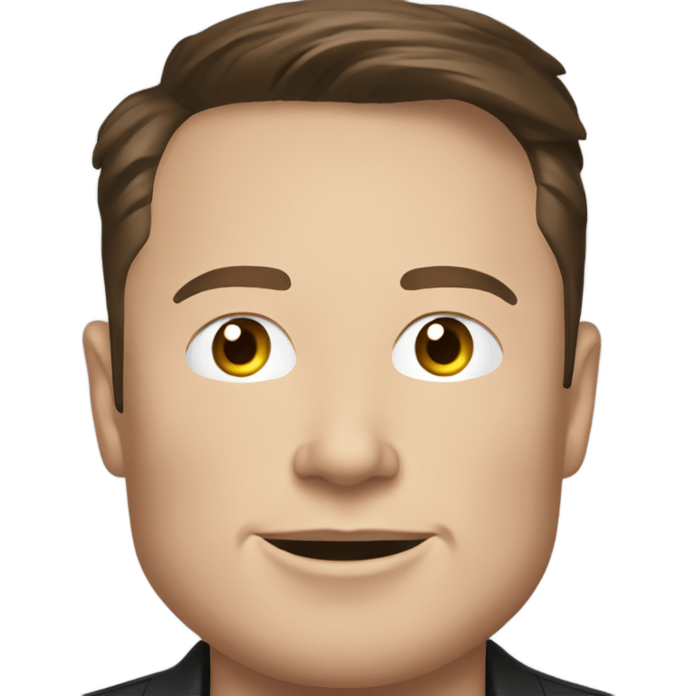 Elon musk in a Tesla  emoji