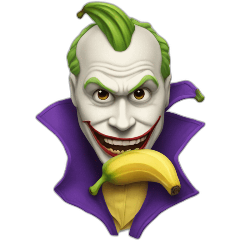 banane deguisé en joker emoji