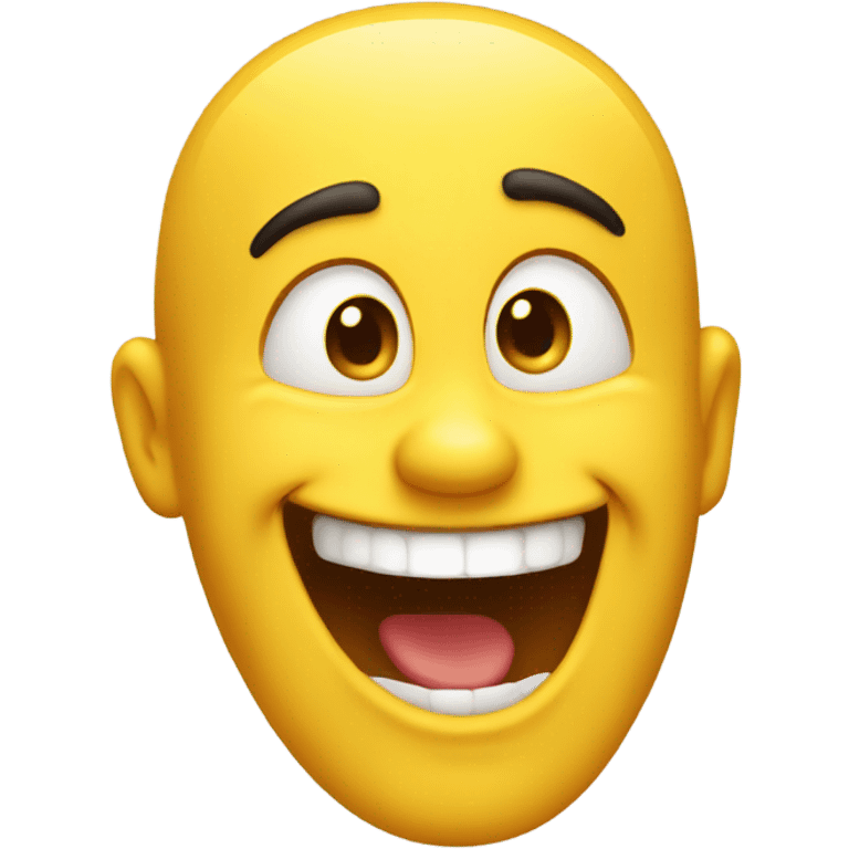 Laughing emoji, still with the classic yellow emoji