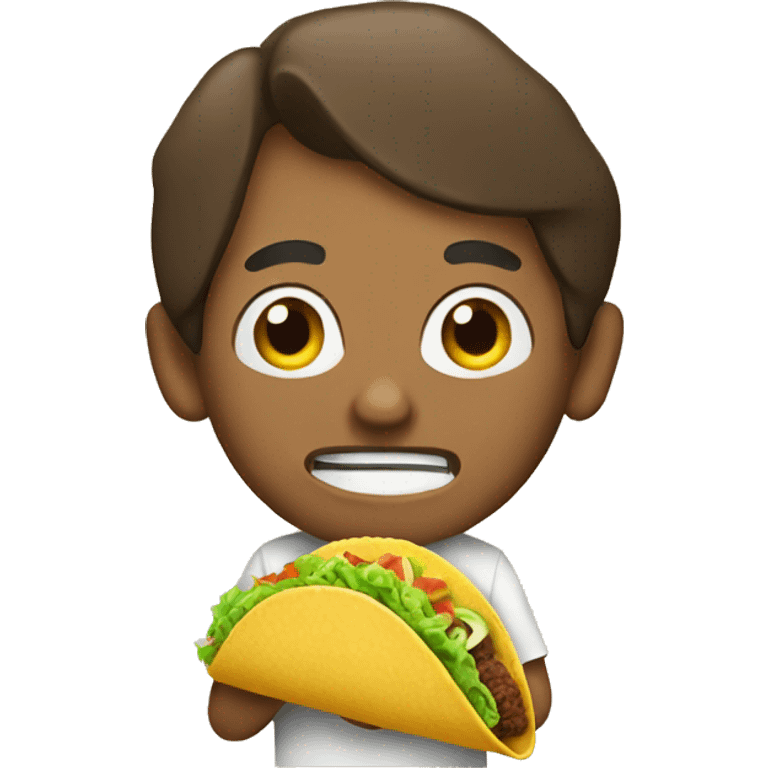 Mexican eating tacos emoji