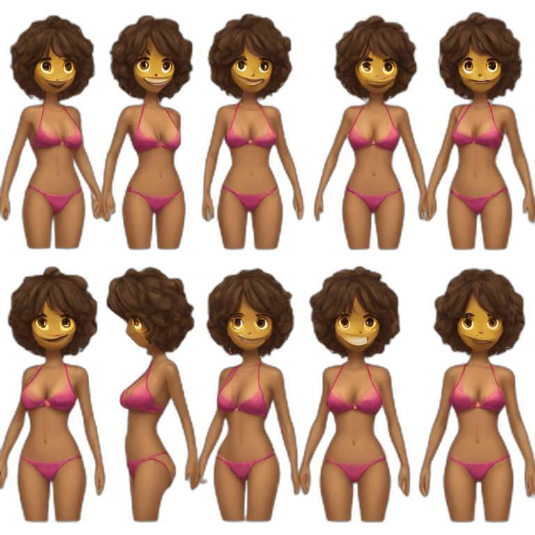 Halle berry body bikini pose emoji