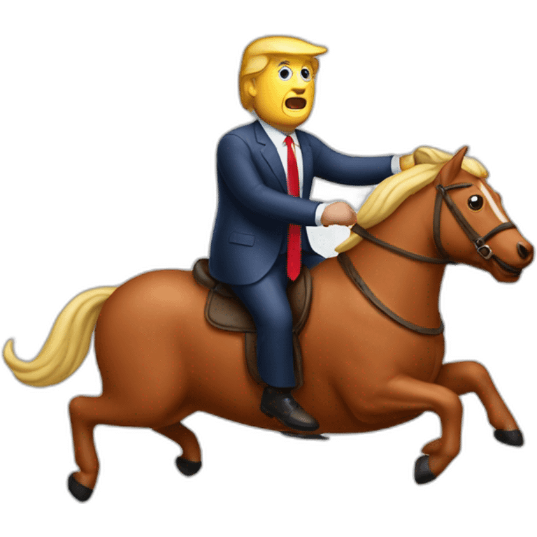 trump-riding-sausage emoji