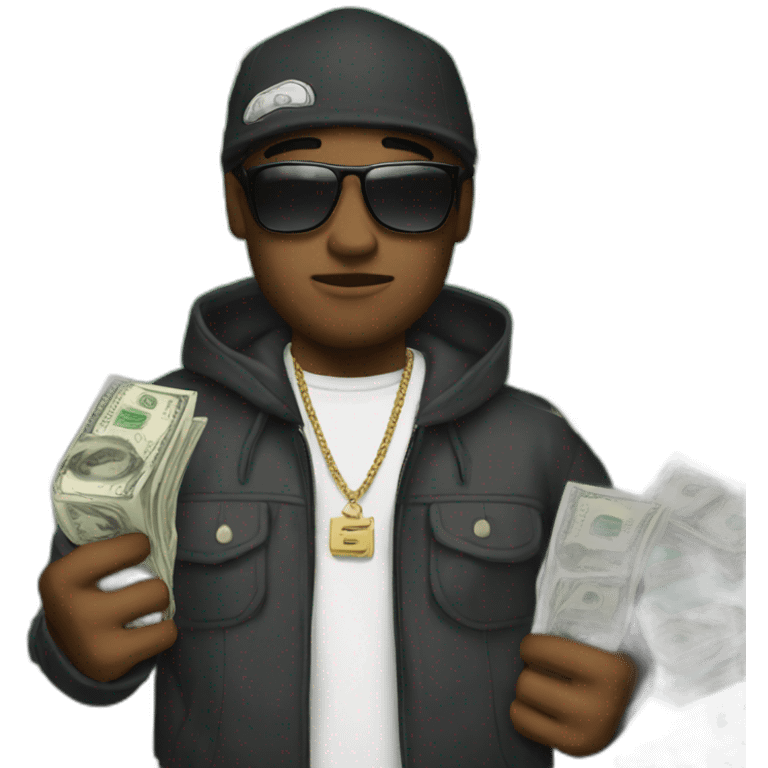 gangsta with a lot of cash emoji