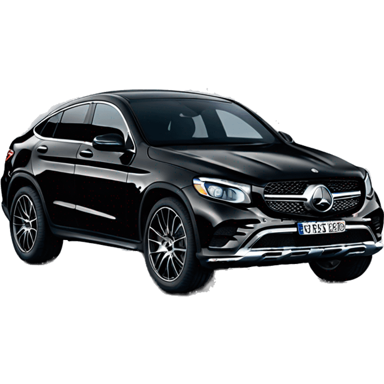 black Mercedes GLC coupe emoji