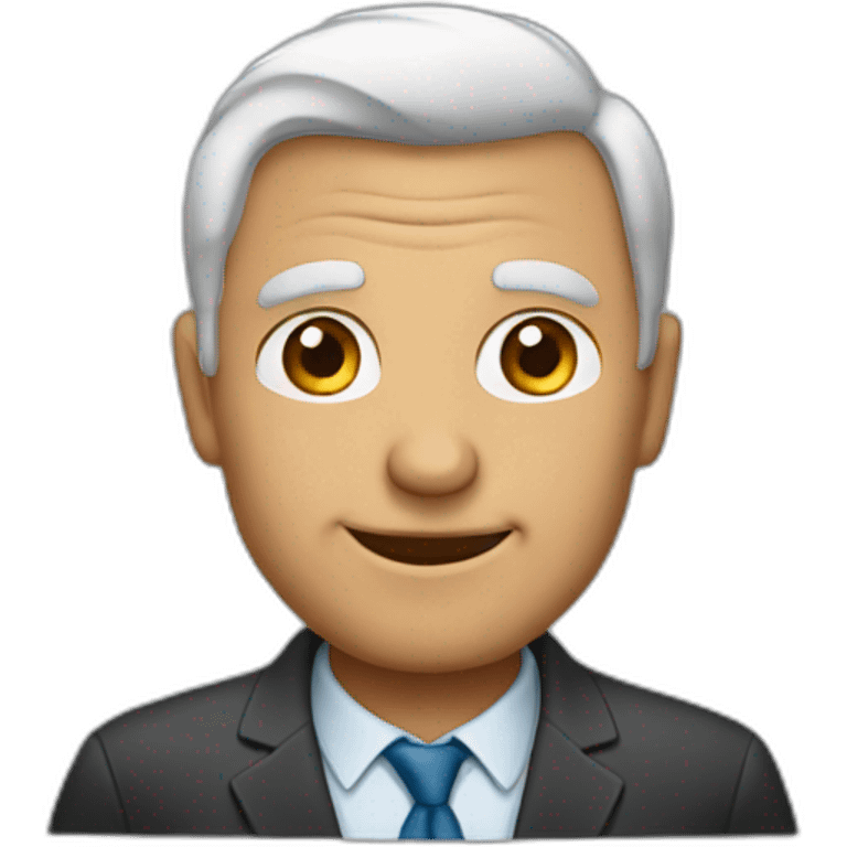 hombre 55 años negocios emoji