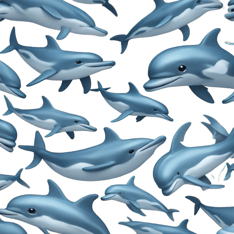 Ocean with dolphins  emoji