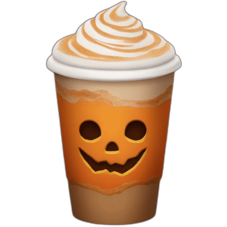 spooky pumpkin spice latte emoji