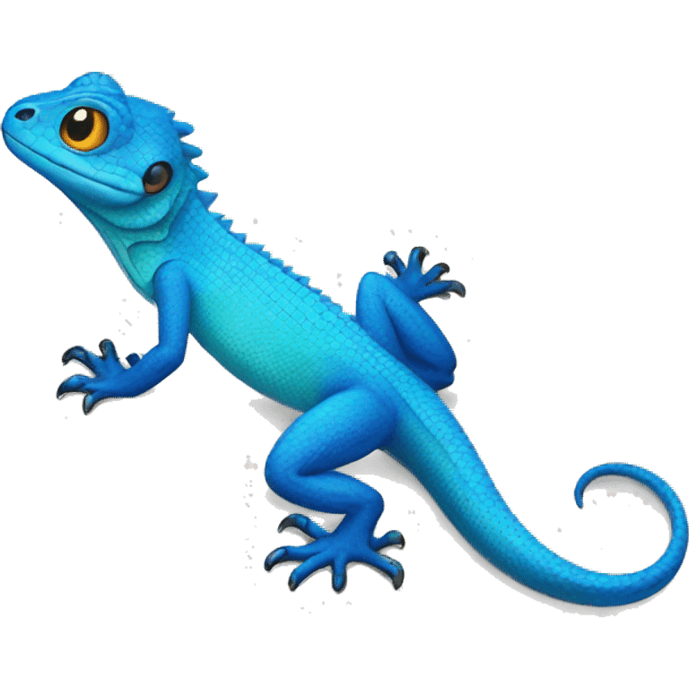 Blue lizard emoji