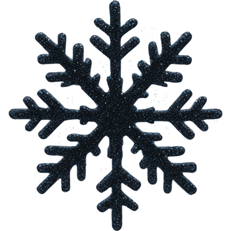 black snowflake with glitter emoji