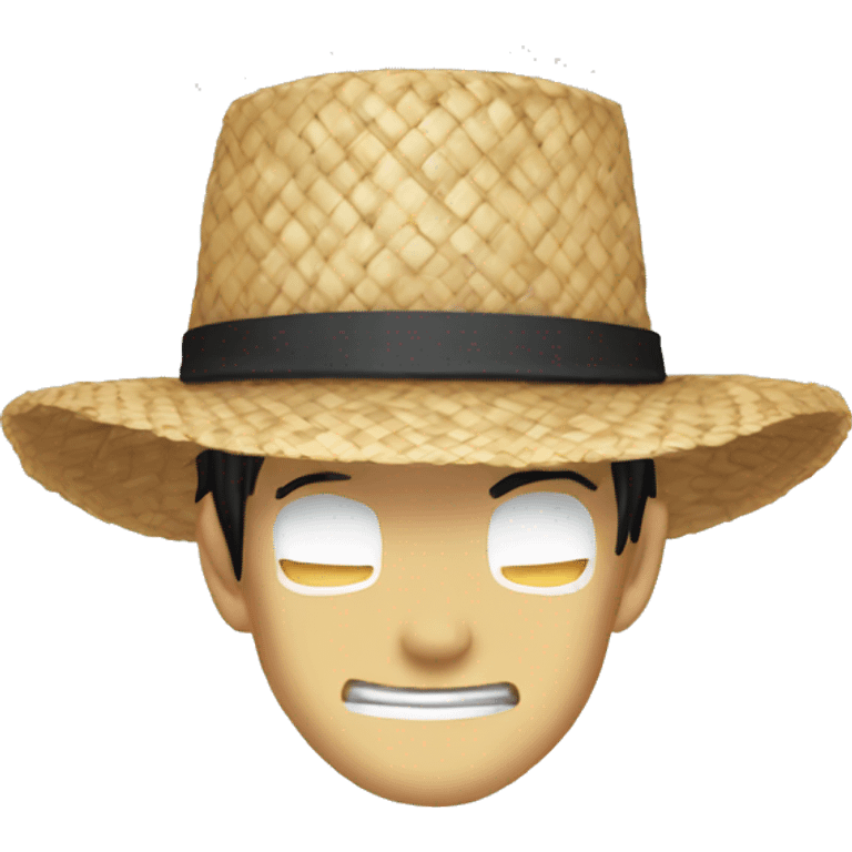 One piece straw hat  emoji