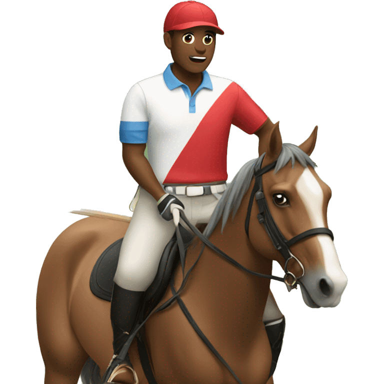 Horse is playing polo emoji