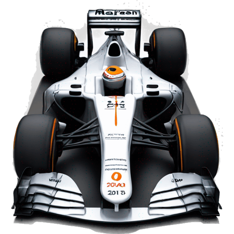 Mclaren Formula 1  team 2012 car front view with 2024 livery emoji