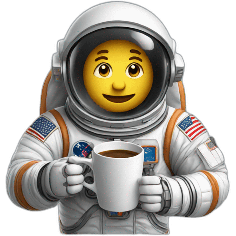 astronaut drinking coffee emoji