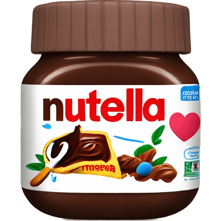 Nutella with a heart emoji