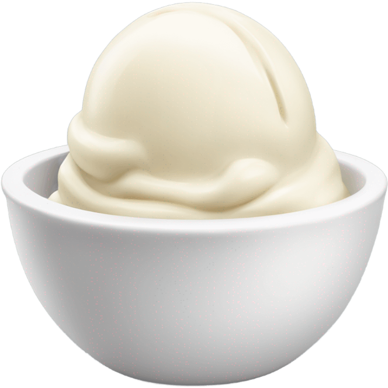 Vanilla ice cream in a bowl emoji