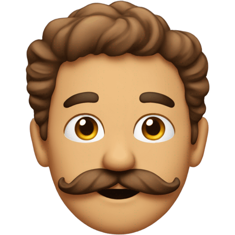 Brown mustache flying emoji