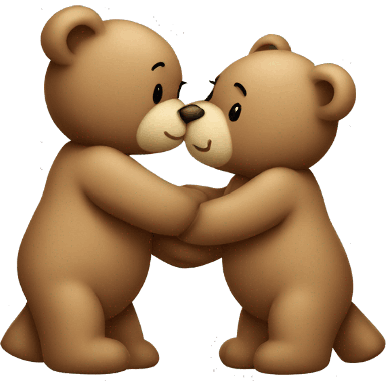 teddy bear kissing another teddy bear emoji