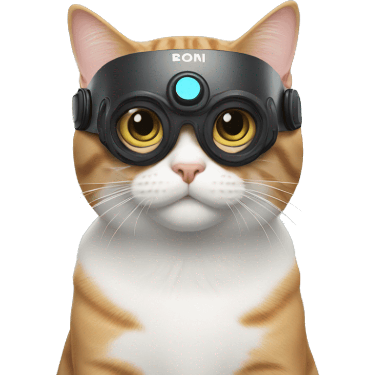 Cat with vr emoji