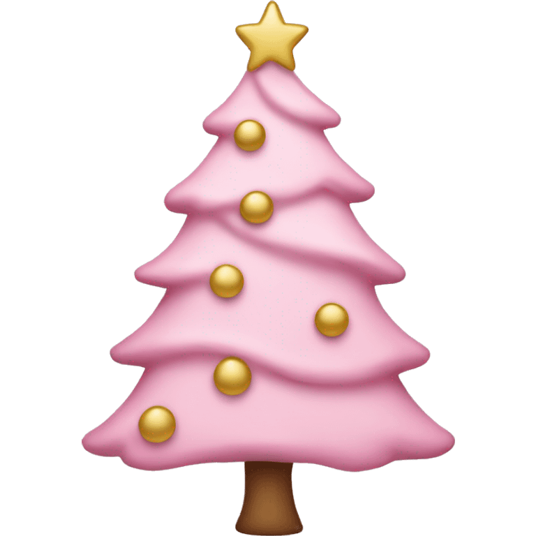 pastel pink christmas tree emoji