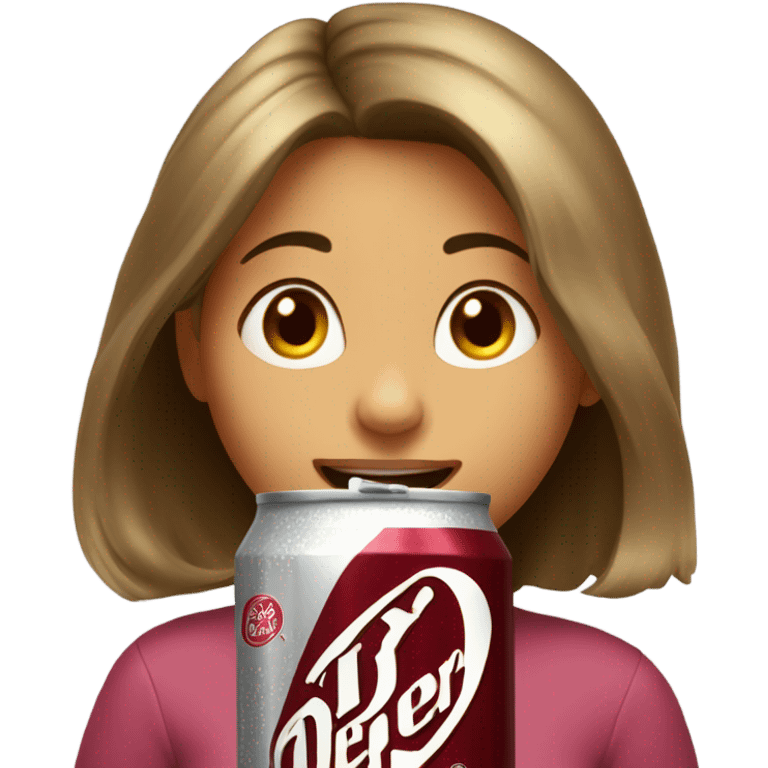 Chugging dr pepper girl emoji