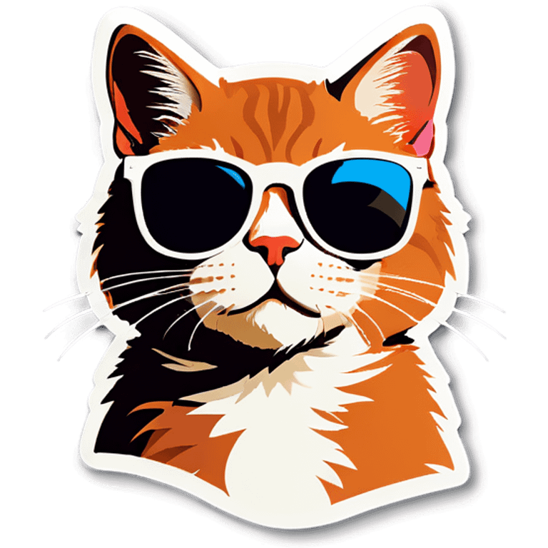 Cat with sunglasses emoji